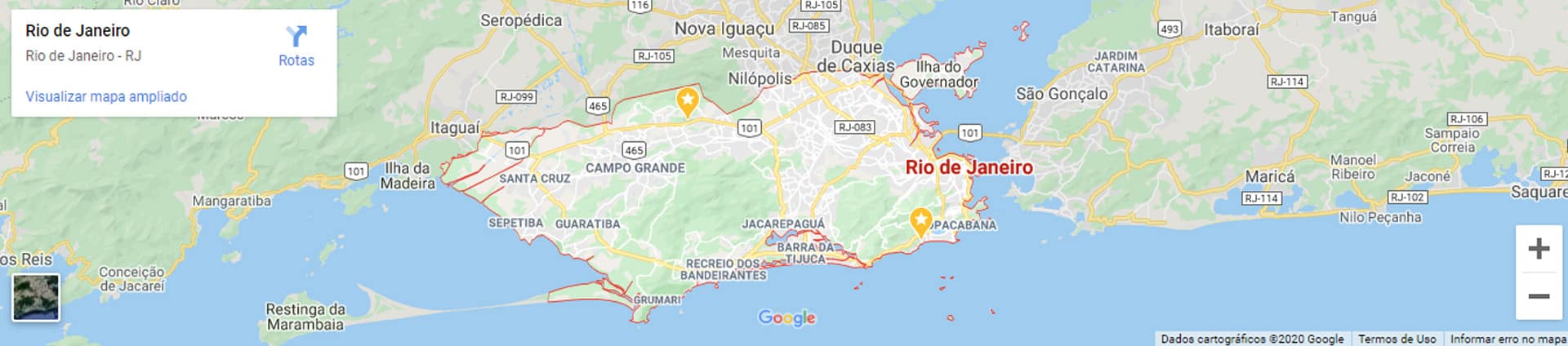 Mapa do Rio de Janeiro RJ